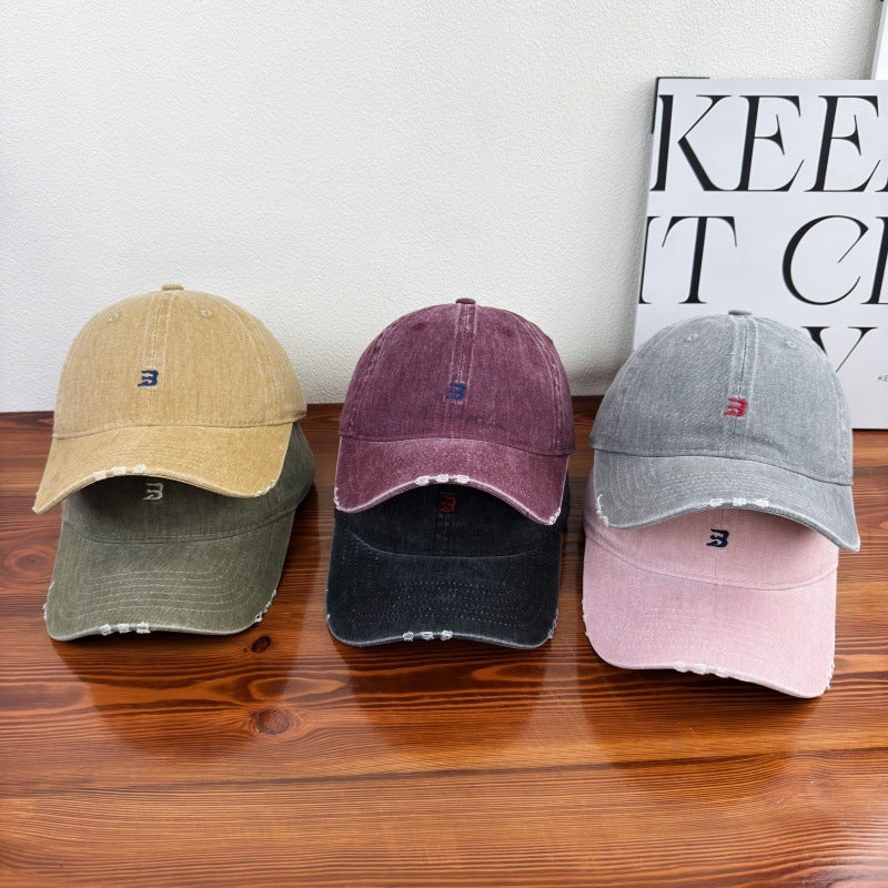 Unisex Distressed Cotton Baseball Cap Bowlift 1784083761