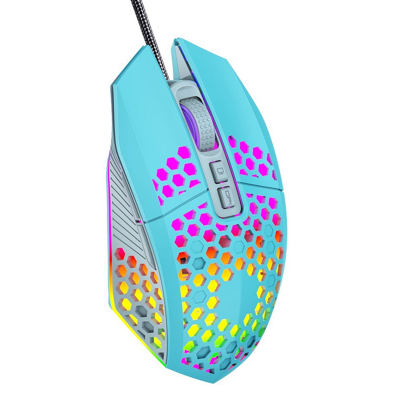 Gaming mouse with RGB lighting and ergonomic design Bowlift