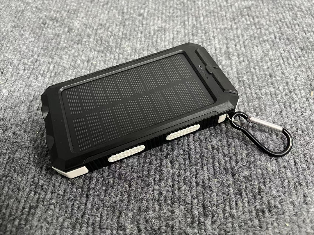 Portable solar power bank with integrated charging plug function Bowlift