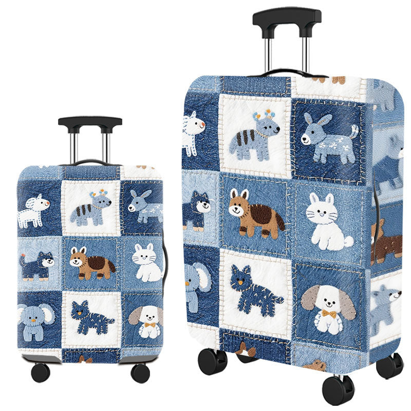 Tropical Leaf Print Hard Shell Luggage Bowlift