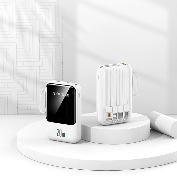 Portable power bank with state-of-the-art charging display and fast USB-C connection Bowlift