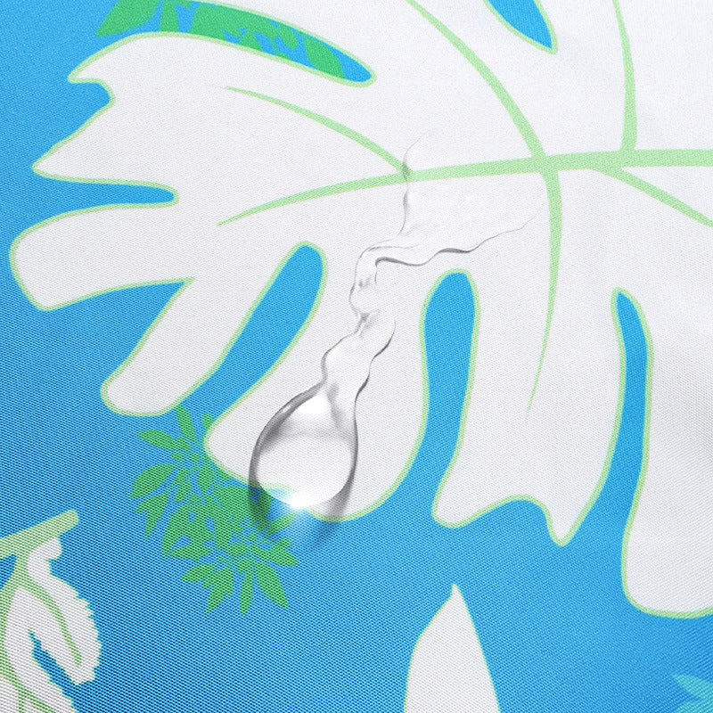 Square garden cushion cover with UV-resistant outdoor polyester, tropical leaf jacquard and concealed zipper Bowlift