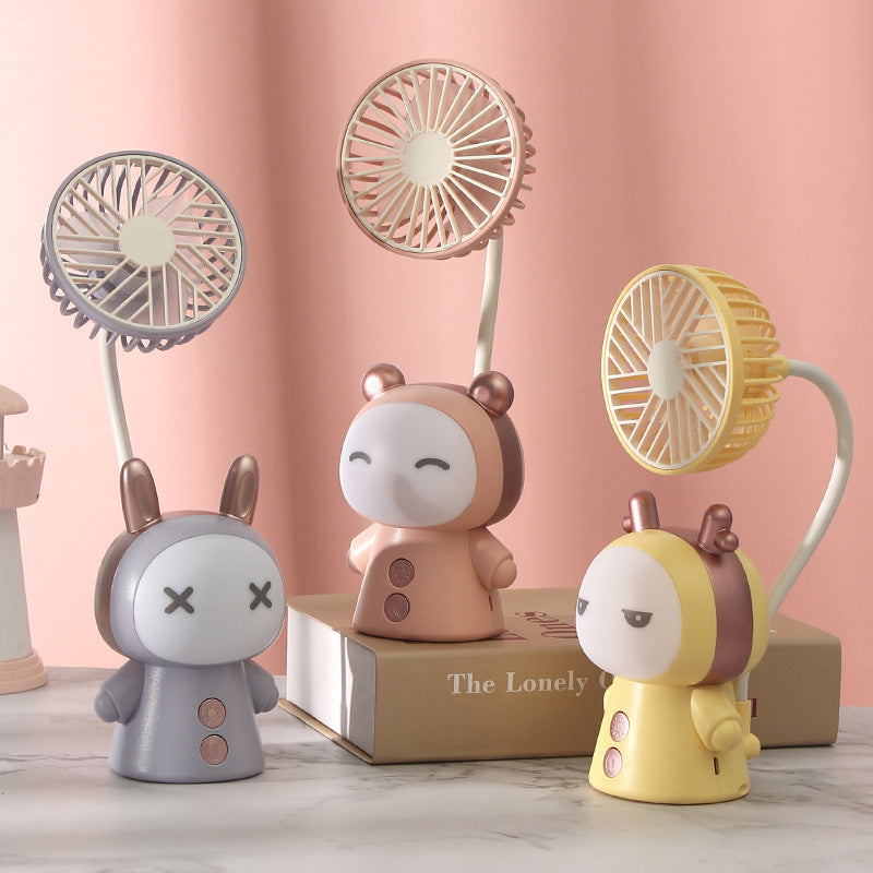 Ladies Portable Hand Fan with Flexibly Adjustable Head Bowlift