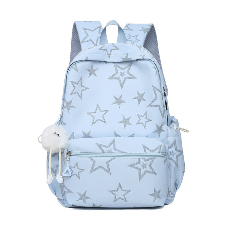 Star-Embellished Casual Backpack Bowlift