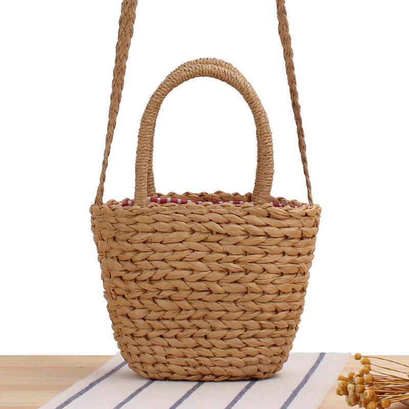 Shoulder bag made of braided natural material Bowlift