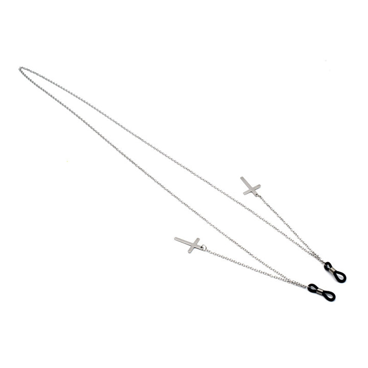 Trendy Metal Cross Eyewear Chain Bowlift