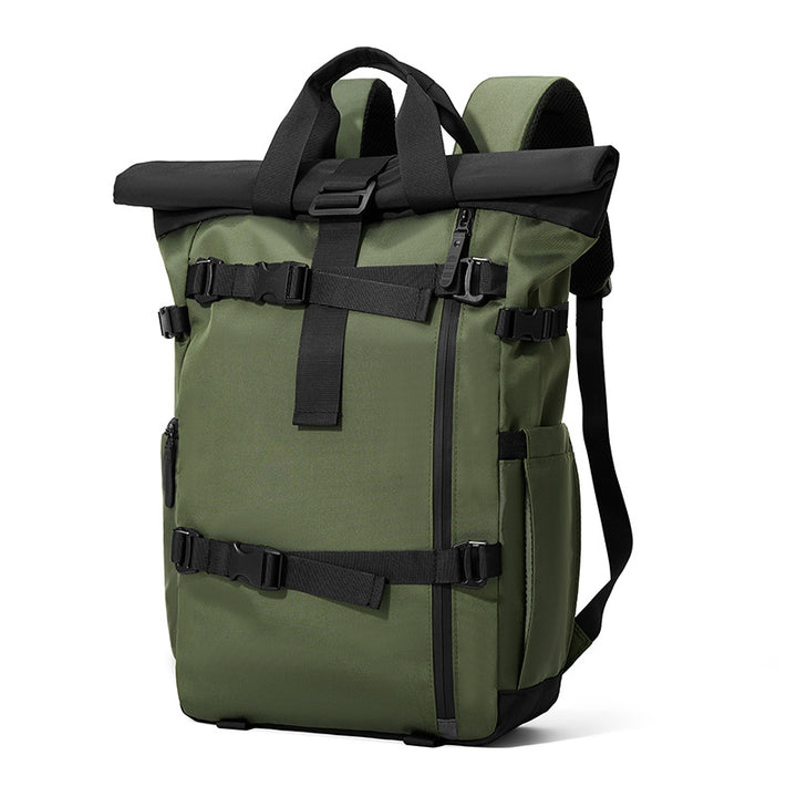 Backpack with roll closure and durable materials Bowlift