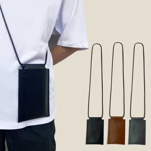 Leather Crossbody Card Holder Bowlift