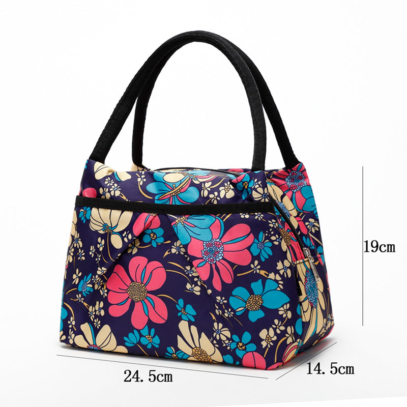 Floral Insulated Lunch Cooler Bag Bowlift