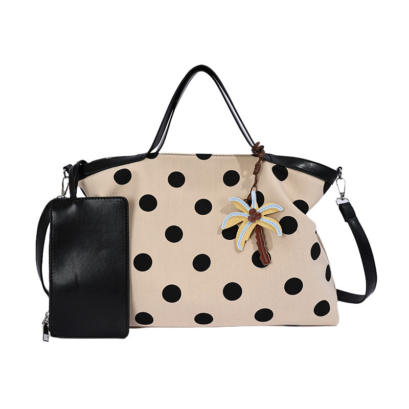 Polka Dot Multifunctional Tote Bag Bowlift