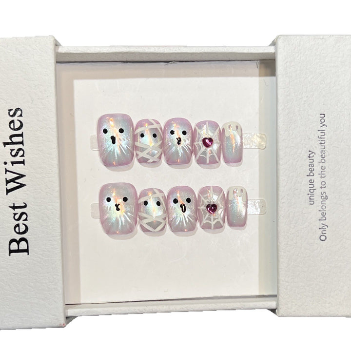 Whimsical Characters Press-On Nail Set Bowlift