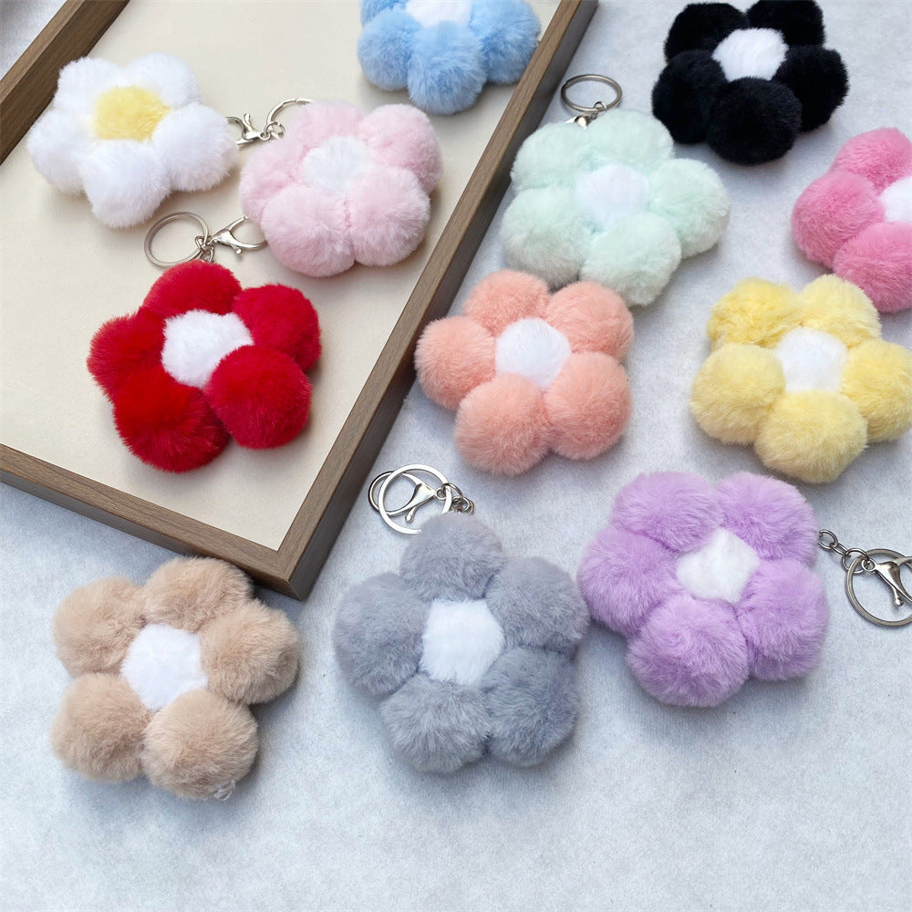 Floral Plush Keychain Bowlift