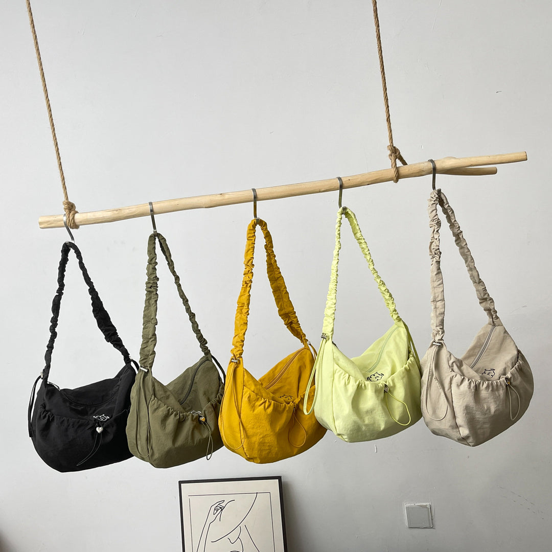 Fashionable Crossbody Bag with Elastic Shoulder Strap Bowlift