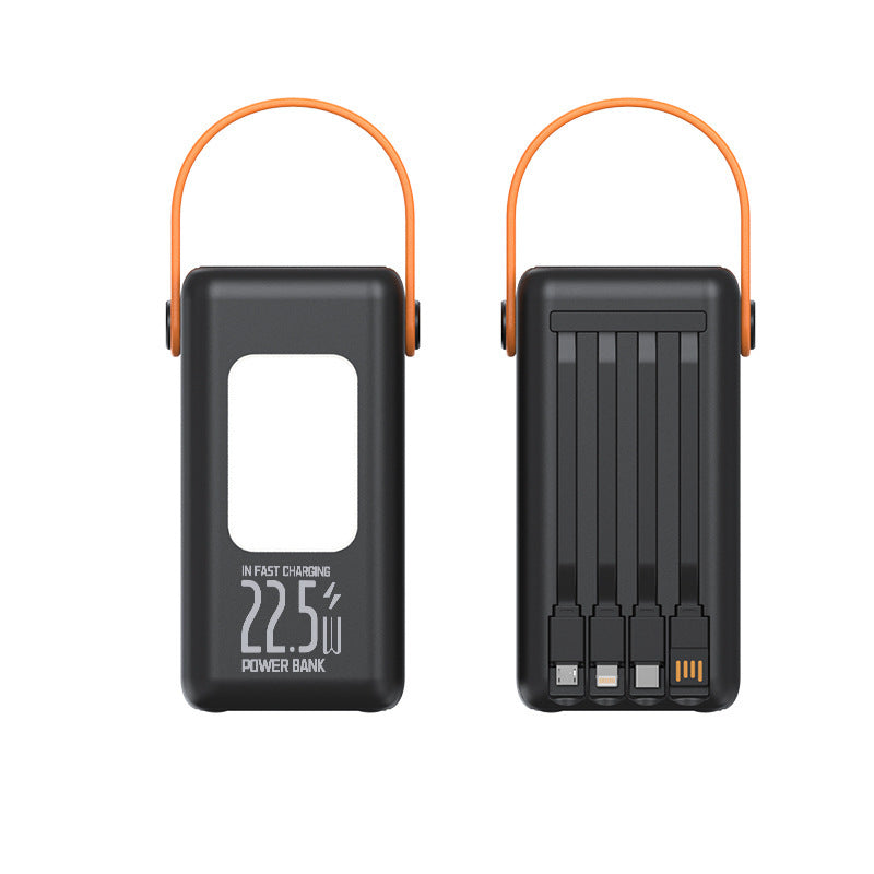 Portable power bank with fast charging function and integrated carrying handle Bowlift