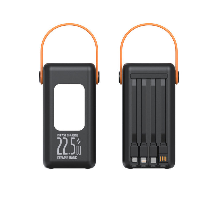 Portable power bank with fast charging function and integrated carrying handle Bowlift