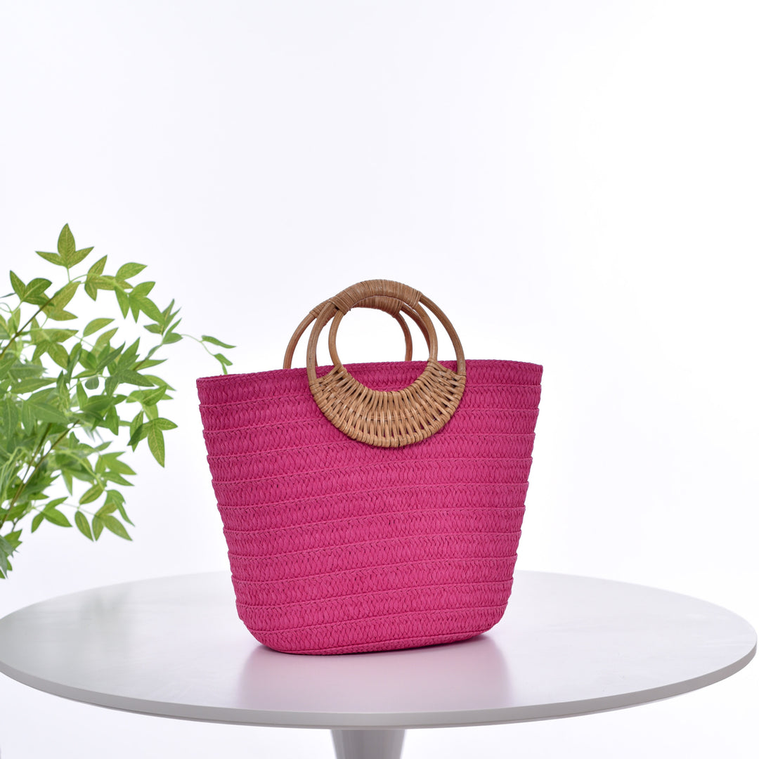Handbag with Braided Handle Bowlift