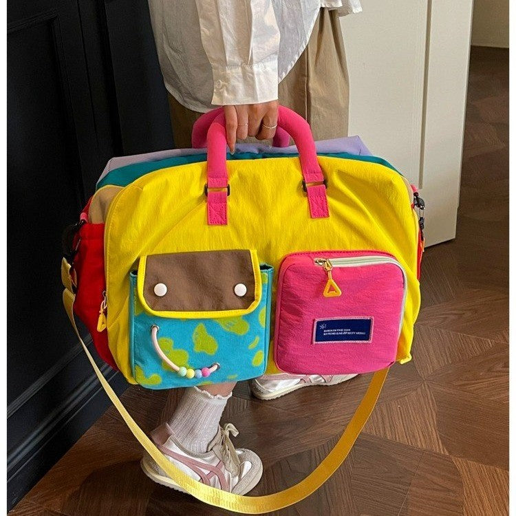 Playful Patterned Weekender Duffle Bag Bowlift