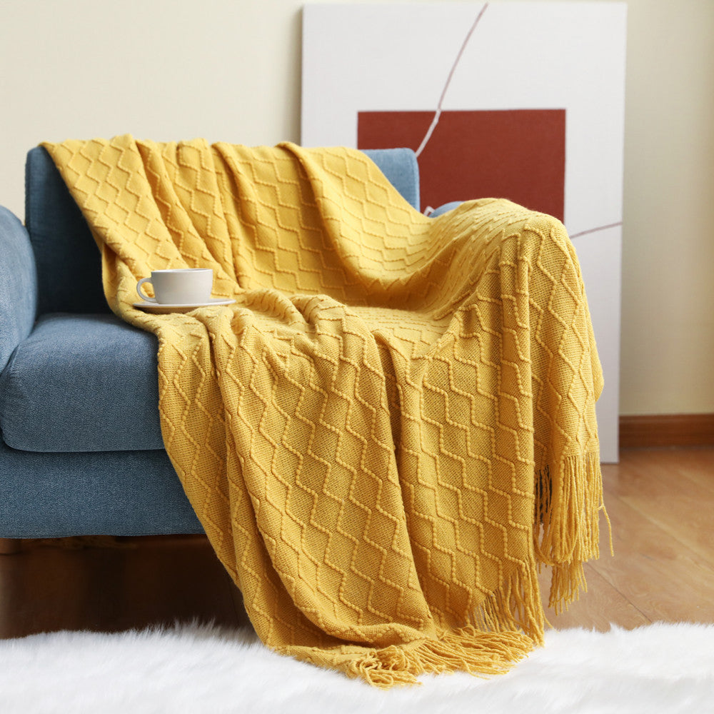 Cozy Knit Throw Blanket Bowlift