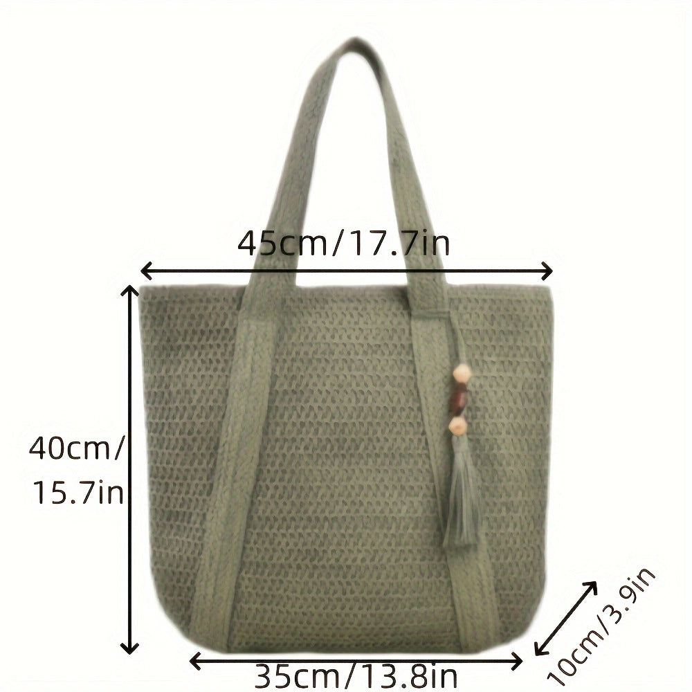 Elegant and Versatile Beach Bag with Leather Handles Bowlift