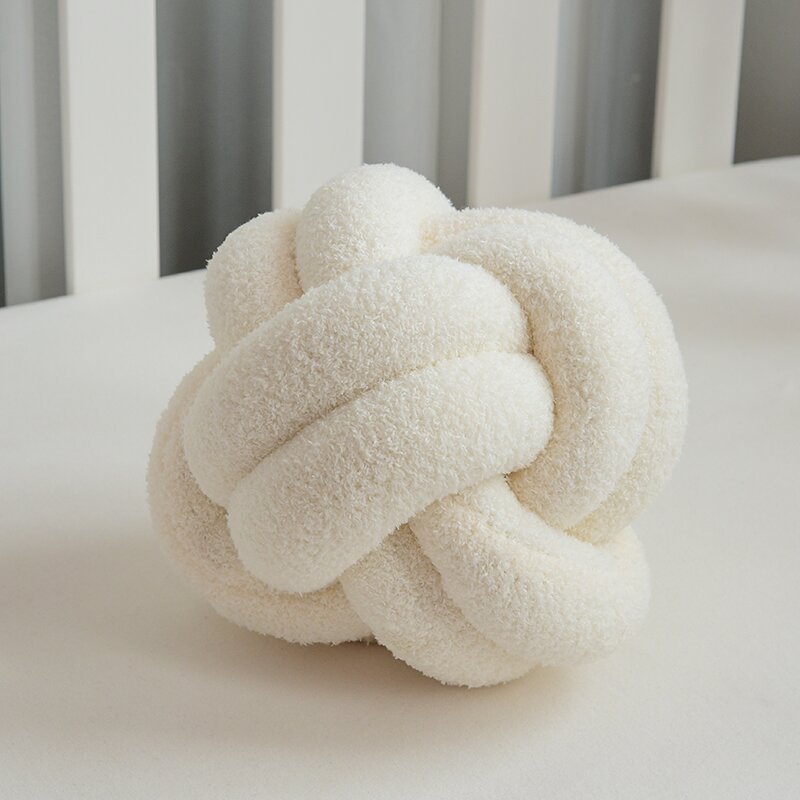 Decorative Knotted Plush Cushion Ball Bowlift