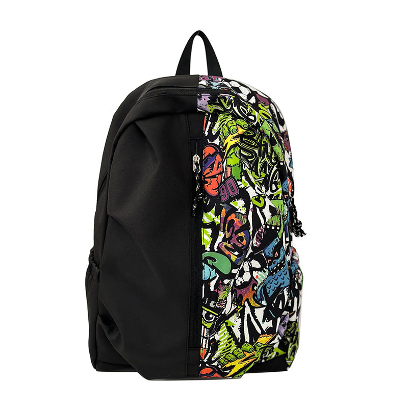 Trendy Graphic Print Backpack Bowlift