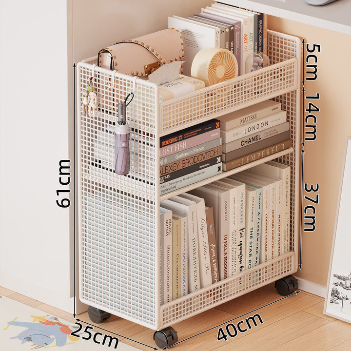 Wire Mesh Bookshelf Organizer Bowlift
