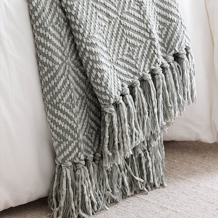 Decorative Woven Throw Blanket