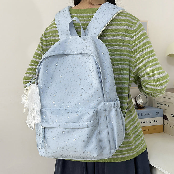 Star-Printed Stylish Backpack Bowlift