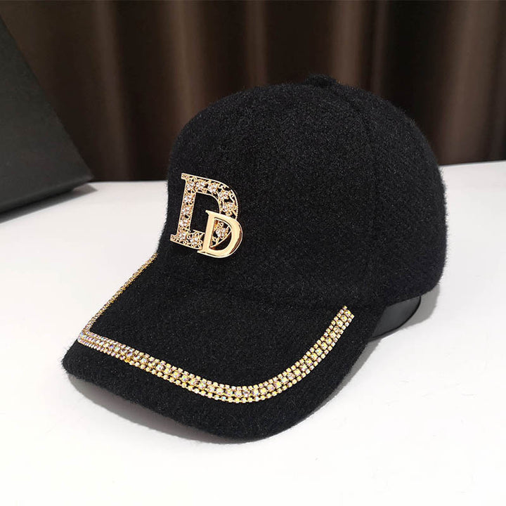 Women's Luxury Embellished Fleece Baseball Cap Bowlift