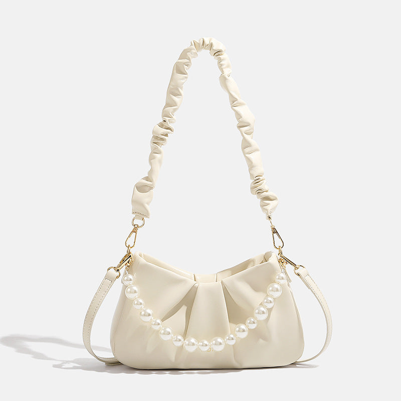 Elegant Pearl-Accent Sling Bag Bowlift
