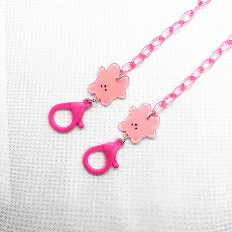 Playful glasses holder chain with floral motif Bowlift