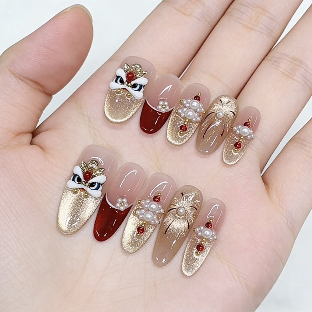 Decorative Themed Press-On Nail Set Bowlift