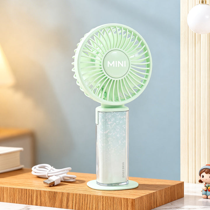 Unisex portable mini table fan with USB battery and infinitely adjustable tilt function Bowlift