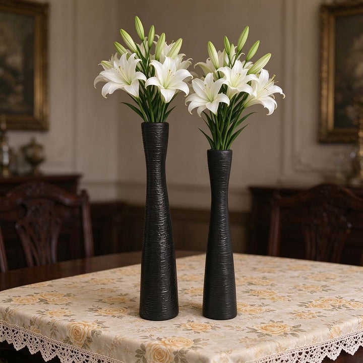 Modern Textured Ceramic Flower Vase Bowlift