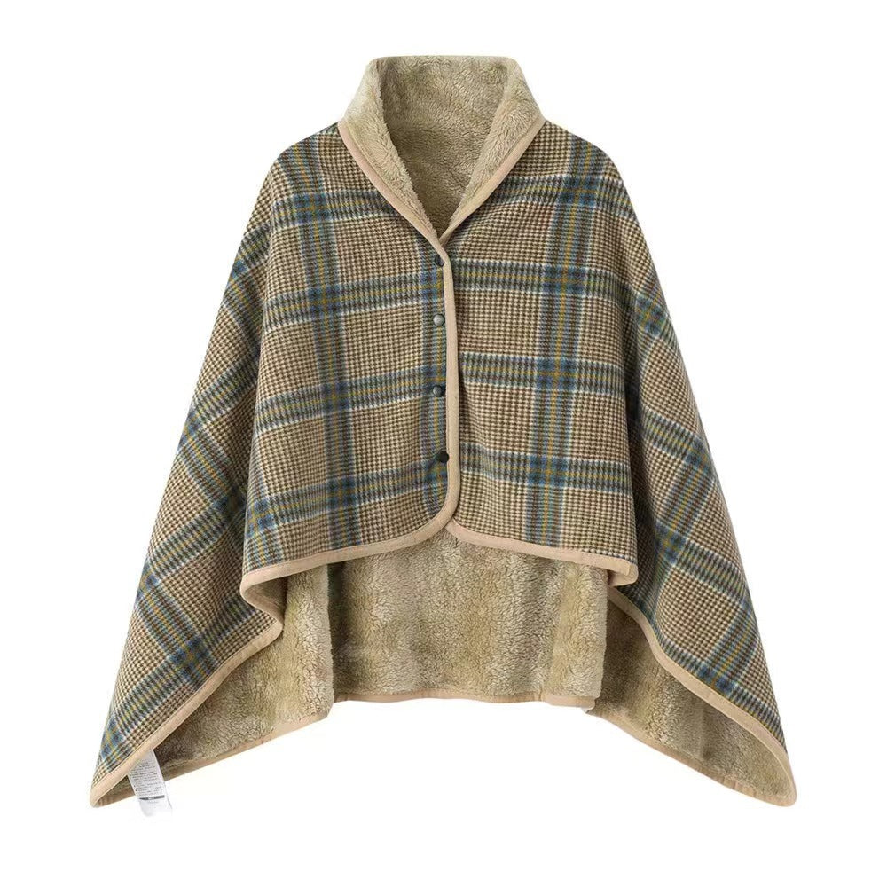 Ladies Cozy and Fashionable Blanket with Checkered Pattern Bowlift