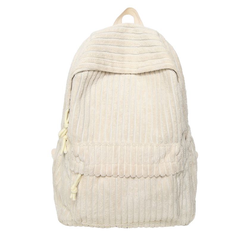 Textured Ribbed Casual Backpack Bowlift