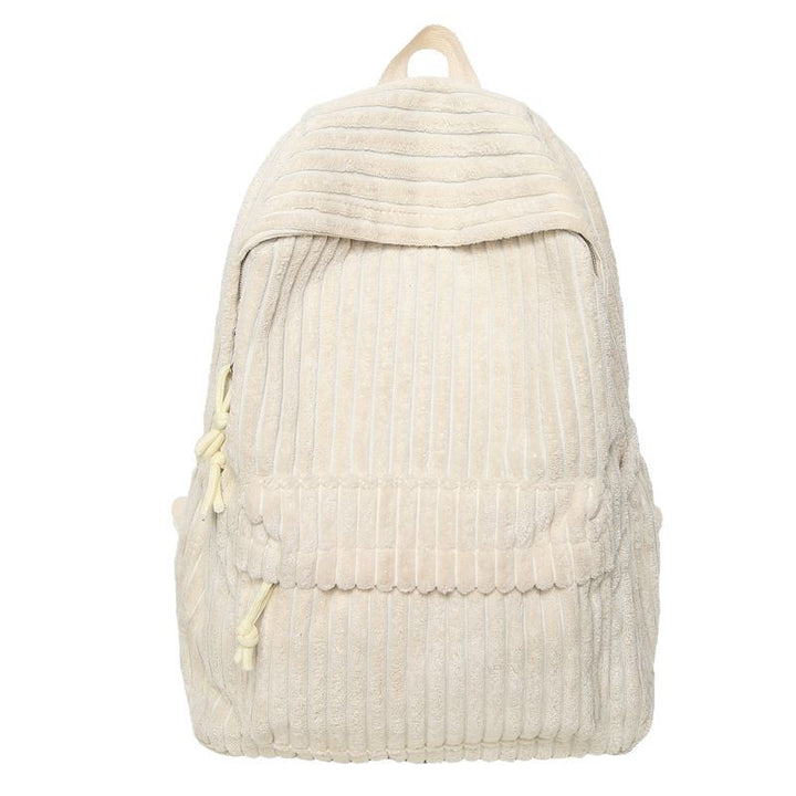 Textured Ribbed Casual Backpack Bowlift