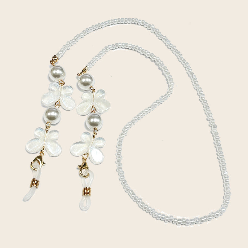 Decorative Floral Eyewear Chain Bowlift