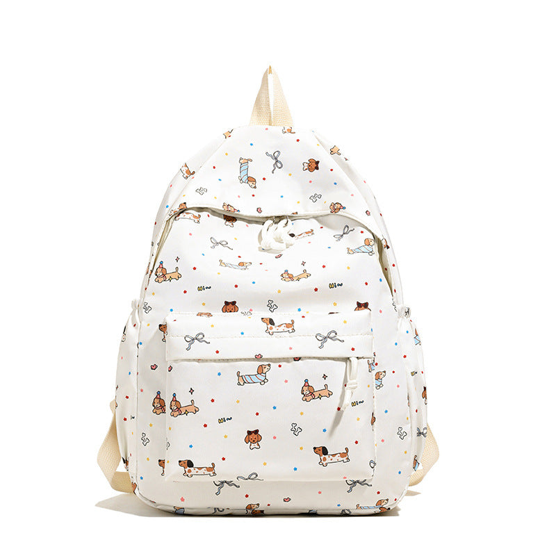Backpack with Cheerful Dog Motif Bowlift