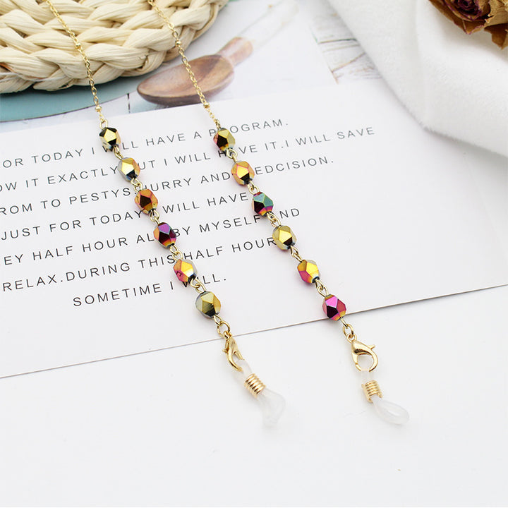 Crystal-Embellished Eyewear Chain Bowlift