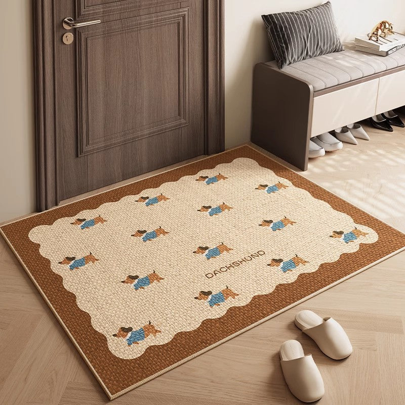 Decorative Dachshund Print Area Mat Bowlift