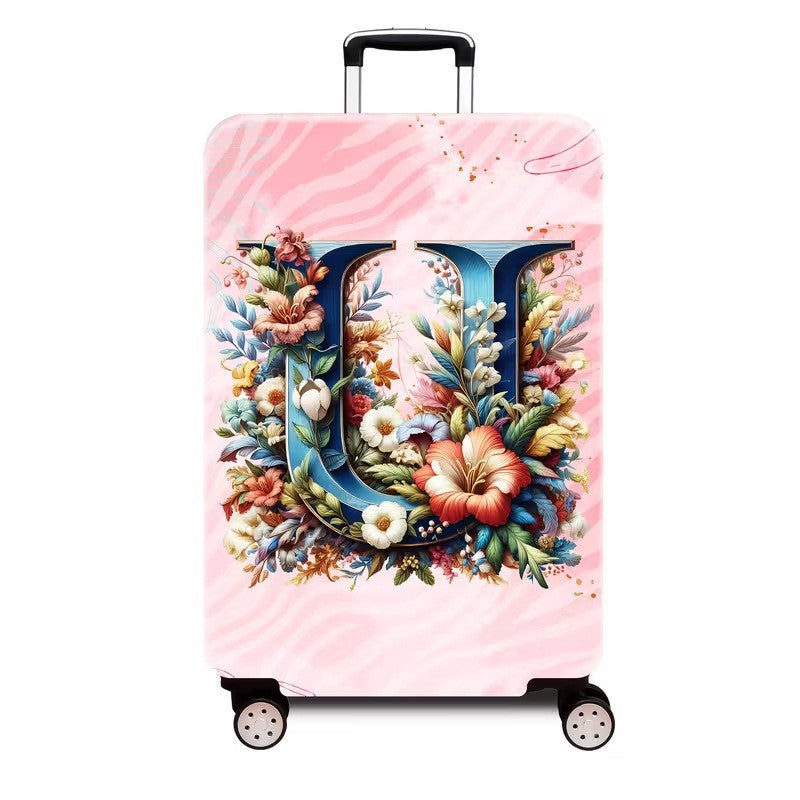 Ladies hard shell suitcase with luxurious floral design Bowlift