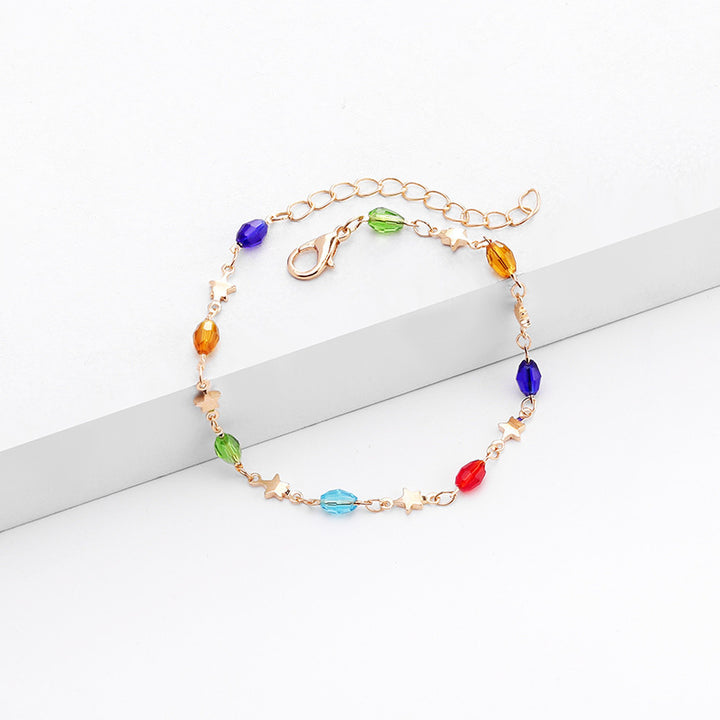 Colorful Star Charm Anklet Bowlift