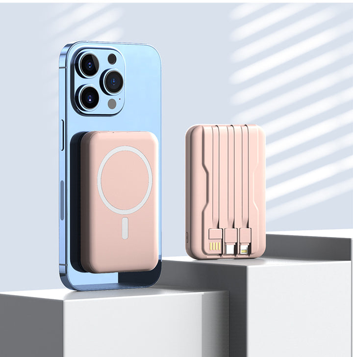 Portable Magsafe Powerbank with Integrated Fast Charging Function Bowlift