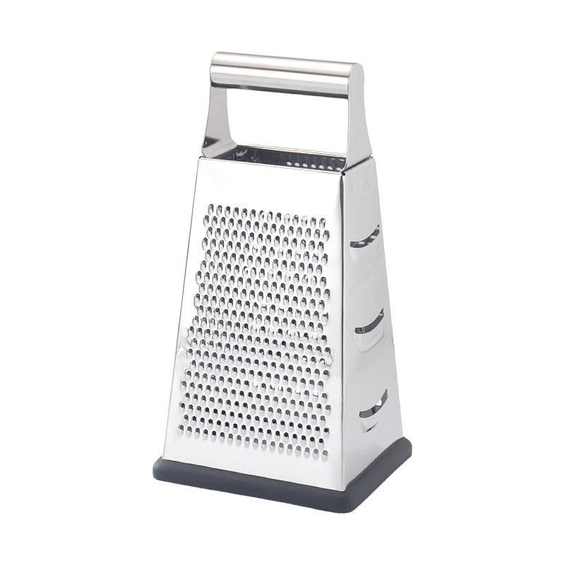 Ergonomic stainless steel cheese and vegetable grater Bowlift