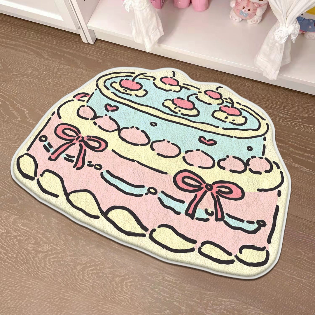 Children's Playful Cat-Shaped Area Mat Bowlift