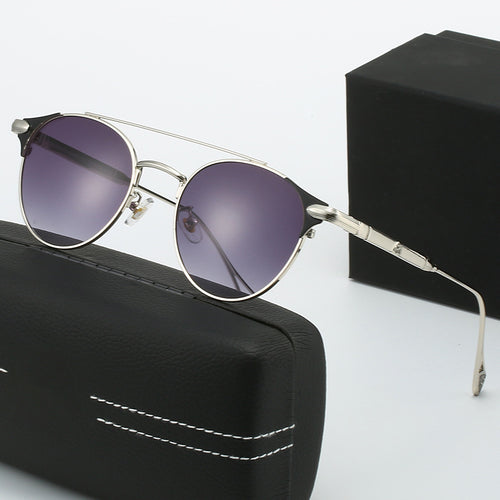 Women's round vintage sunglasses with high-quality metal frame and durable design Bowlift