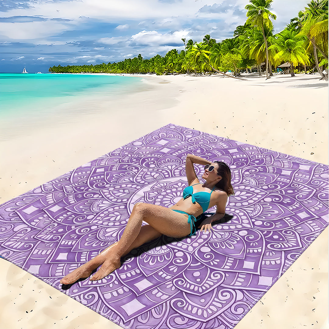 Mandala Design Beach Mat Bowlift