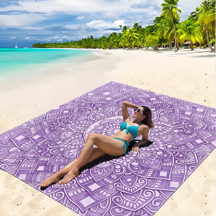Mandala Design Beach Mat Bowlift