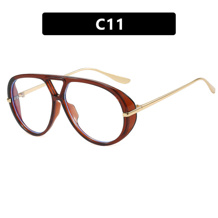 Women's oversized sunglasses with elegant plastic frame and mirrored lenses Bowlift